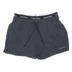 CALVIN KLEIN Mens Shorts Black Casual Plain L W32 Logo Elastic Waistband