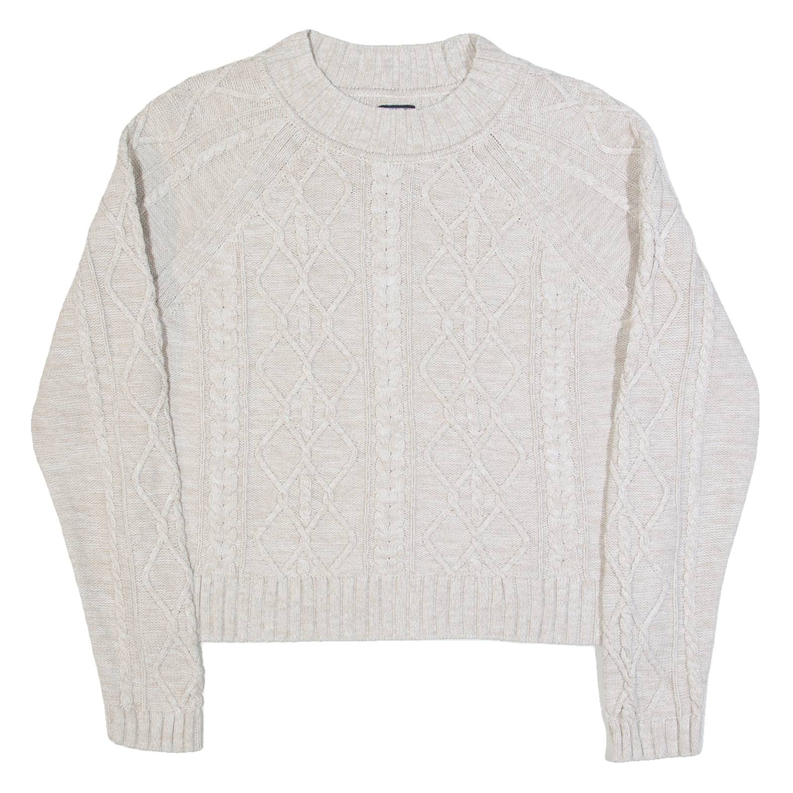 GAP Womens Jumper Beige Cable Knit M