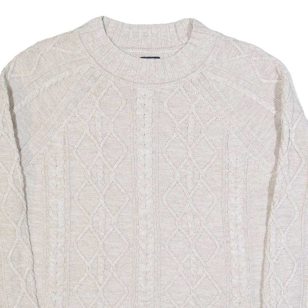 GAP Womens Jumper Beige Cable Knit M