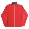STARTER Mens Red Jacket L Polyester Plain Zip Casual Lightweight Sportswear