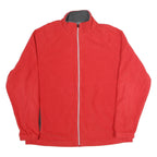 STARTER Mens Red Jacket L Polyester Plain Zip Casual Lightweight Sportswear