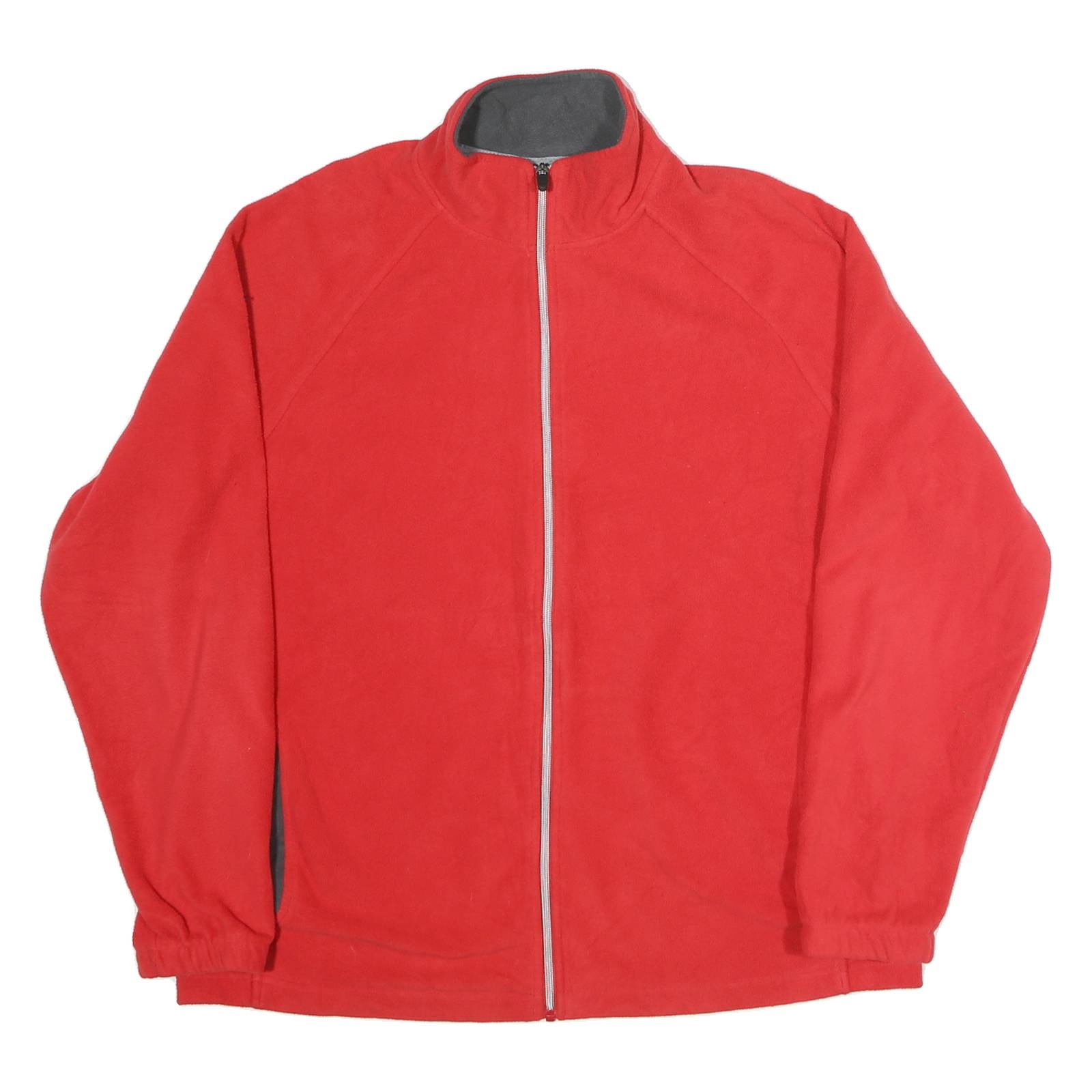 STARTER Mens Red Jacket L Polyester Plain Zip Casual Lightweight Sportswear