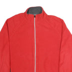 STARTER Mens Red Jacket L Polyester Plain Zip Casual Lightweight Sportswear