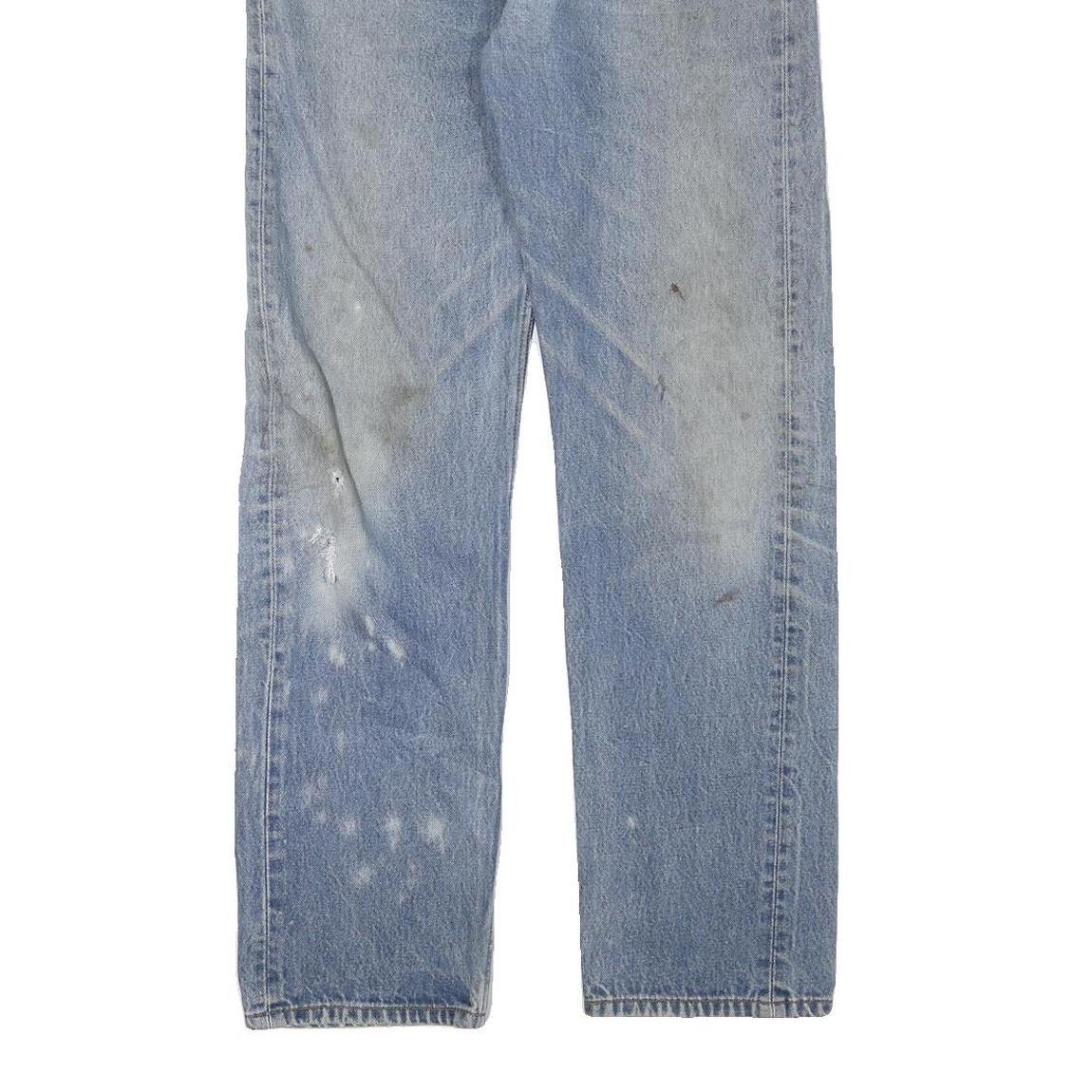 LEVI'S 501 Mens Jeans Blue Regular Straight Denim Medium W34 L32 Classic Button