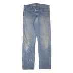 LEVI'S 501 Mens Jeans Blue Regular Straight Denim Medium W34 L32 Classic Button