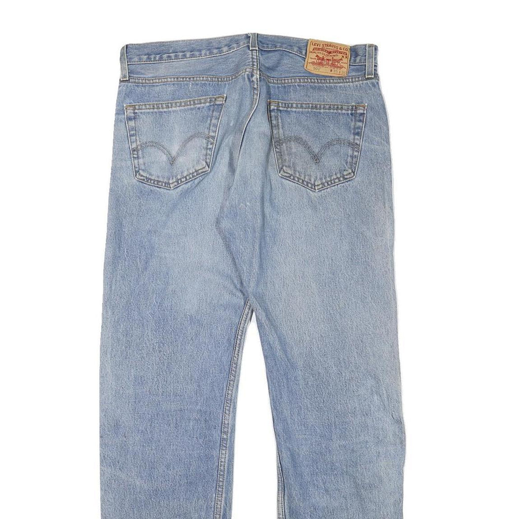 LEVI'S 501 Mens Jeans Blue Regular Straight Denim Medium W34 L32 Classic Button