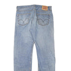 LEVI'S 501 Mens Jeans Blue Regular Straight Denim Medium W34 L32 Classic Button