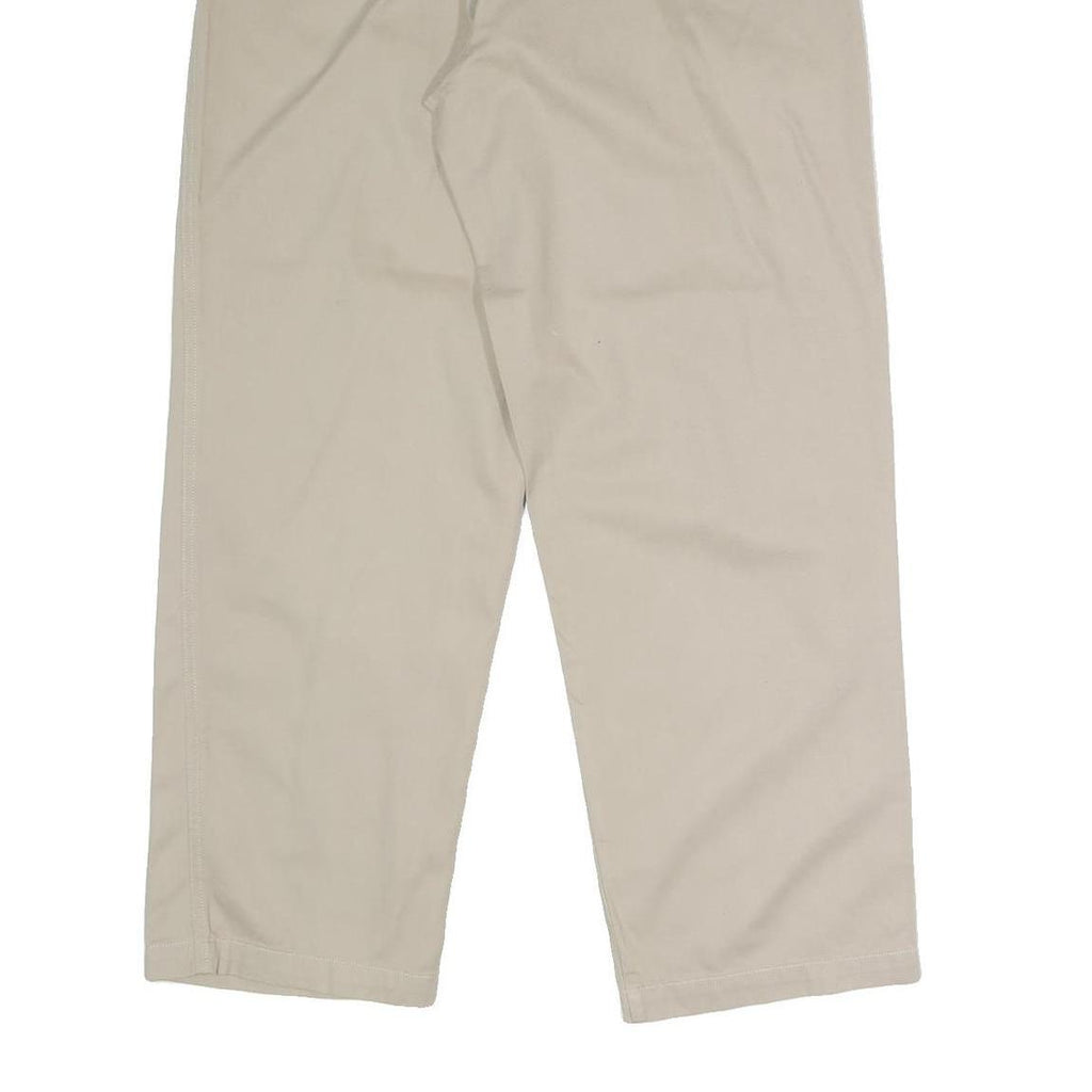 CHAPS Mens Cotton Beige Regular Straight Trousers W30 L32 Casual Classic Style