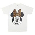 DISNEY Womens White Minnie Mouse Graphic T-Shirt S Short Sleeve Crew Neck Disney