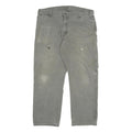 DICKIES Mens Regular Fit Workwear Grey Denim Jeans W42 L32 Cotton Blend Zip