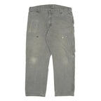 DICKIES Mens Regular Fit Workwear Grey Denim Jeans W42 L32 Cotton Blend Zip