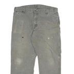 DICKIES Mens Regular Fit Workwear Grey Denim Jeans W42 L32 Cotton Blend Zip