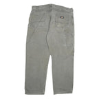 DICKIES Mens Regular Fit Workwear Grey Denim Jeans W42 L32 Cotton Blend Zip