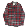 WEATHERPROOF Mens Red & Grey Check Shirt M Button Long Sleeve Casual Cotton
