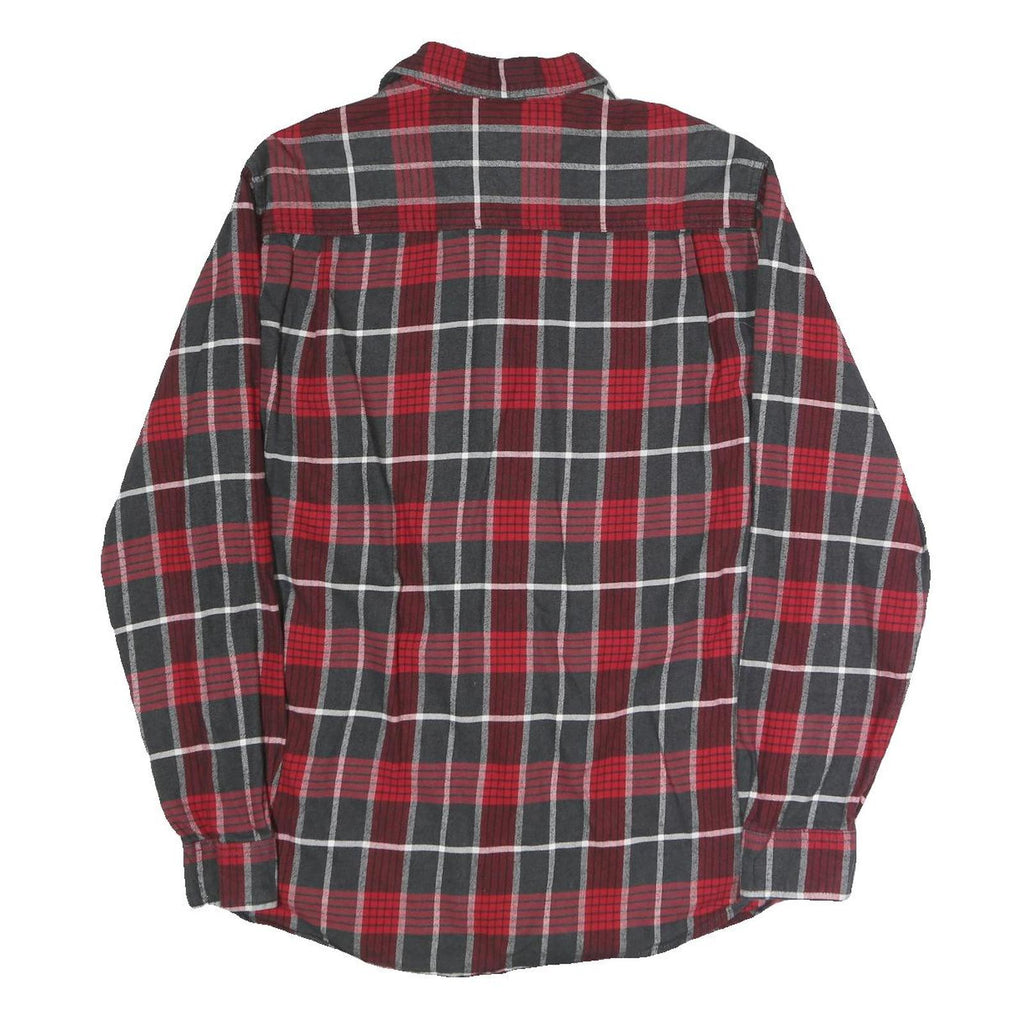 WEATHERPROOF Mens Red & Grey Check Shirt M Button Long Sleeve Casual Cotton