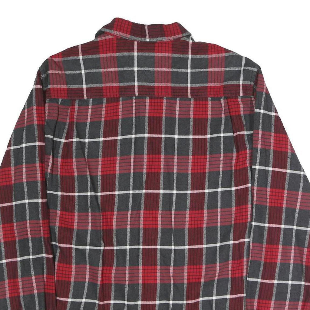 WEATHERPROOF Mens Red & Grey Check Shirt M Button Long Sleeve Casual Cotton