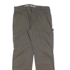 DICKIES Mens Cotton Blend Brown Regular Straight Trousers W34 L32 Workwear Zip