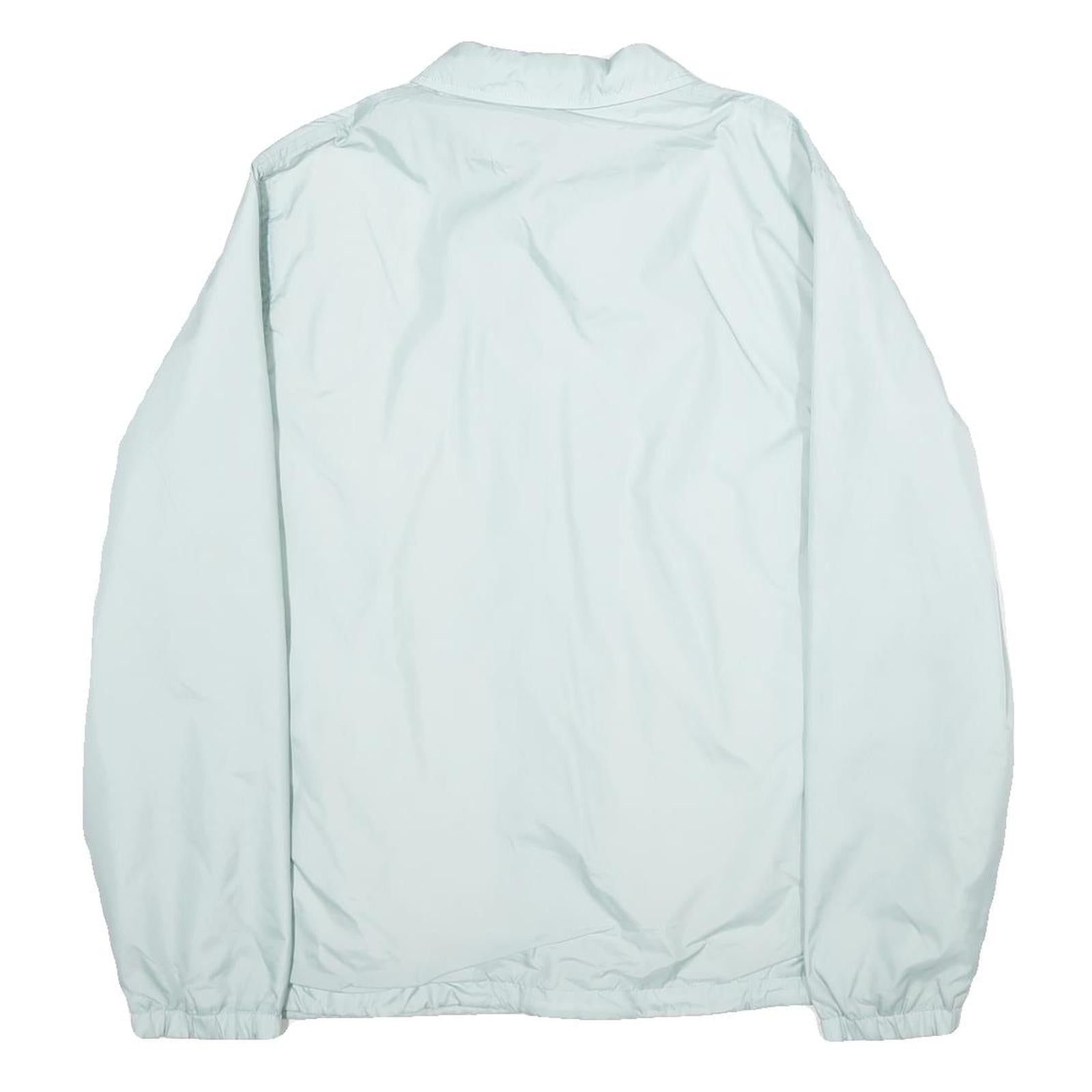 CARHARTT Womens Blue Button Jacket M Polyester Plain Casual Lightweight