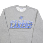 JERZEES Mens Grey Grand Valley State Lakers Crew Neck S Cotton Blend Sweatshirt
