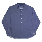TOMMY HILFIGER Mens Plain Shirt Blue Long Sleeve XL