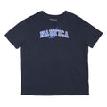 NAUTICA Mens Navy Blue Graphic T-Shirt L Short Sleeve Crew Neck Casual Cotton