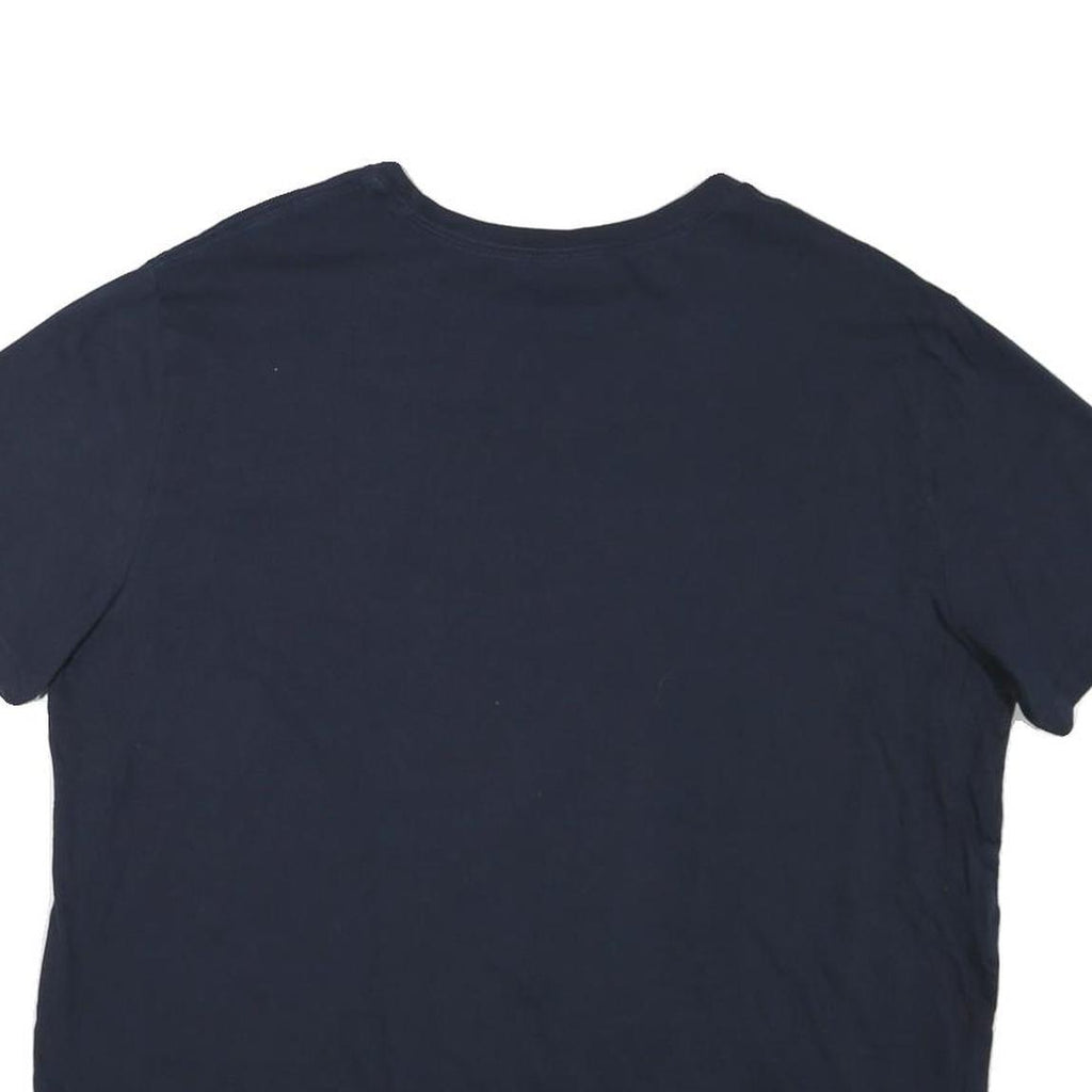 NAUTICA Mens Navy Blue Graphic T-Shirt L Short Sleeve Crew Neck Casual Cotton