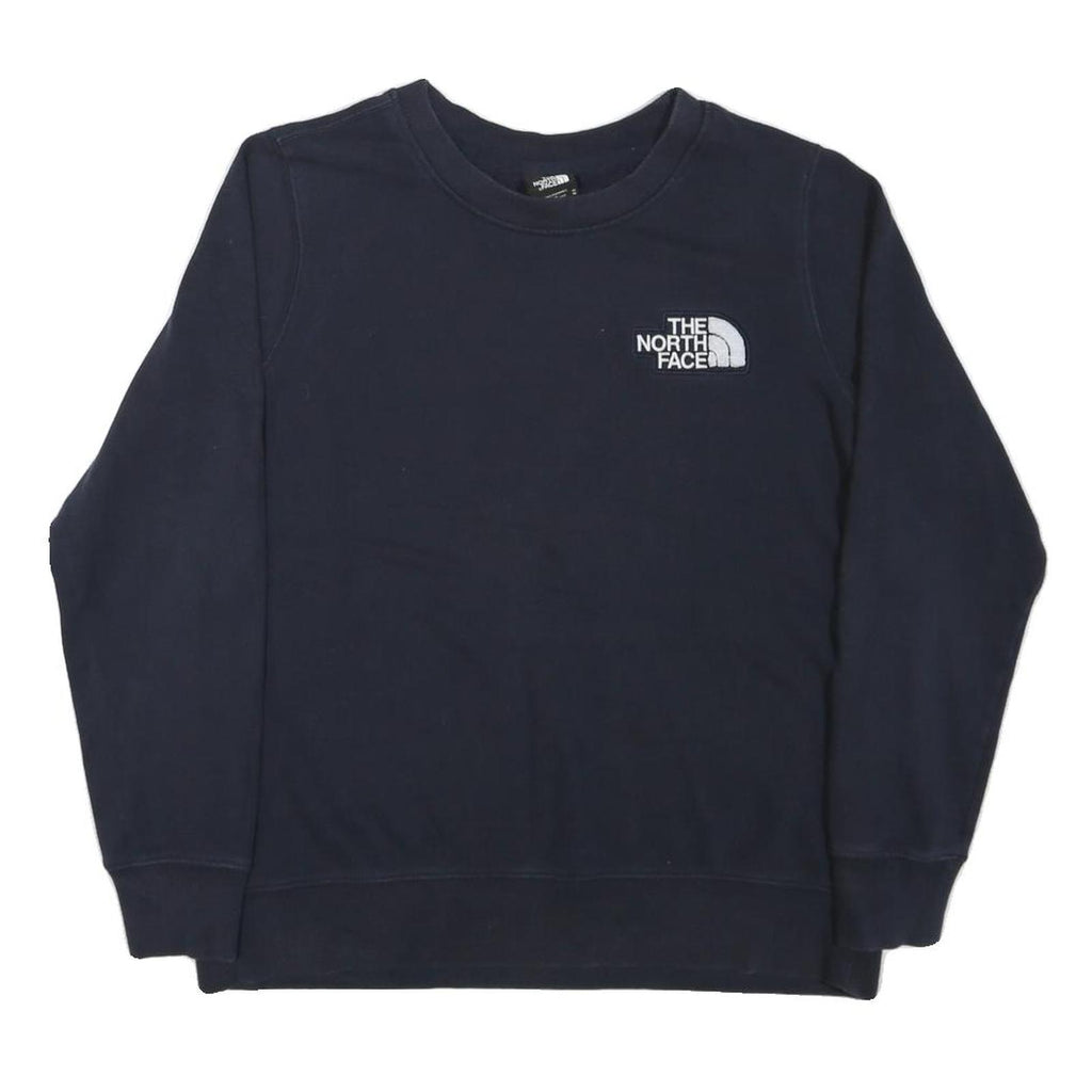 THE NORTH FACE Womens Navy Blue Crew Neck M Sweatshirt Cotton Blend Pullover