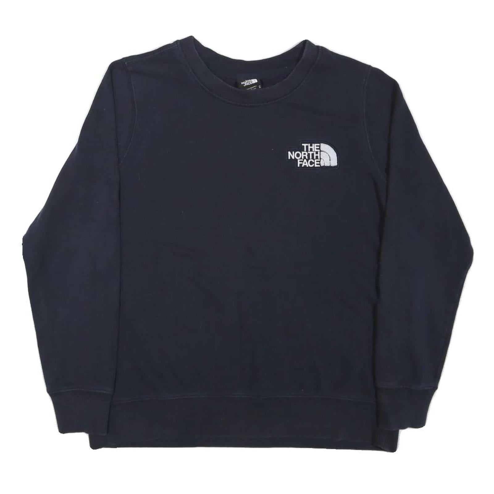 THE NORTH FACE Womens Navy Blue Crew Neck M Sweatshirt Cotton Blend Pullover