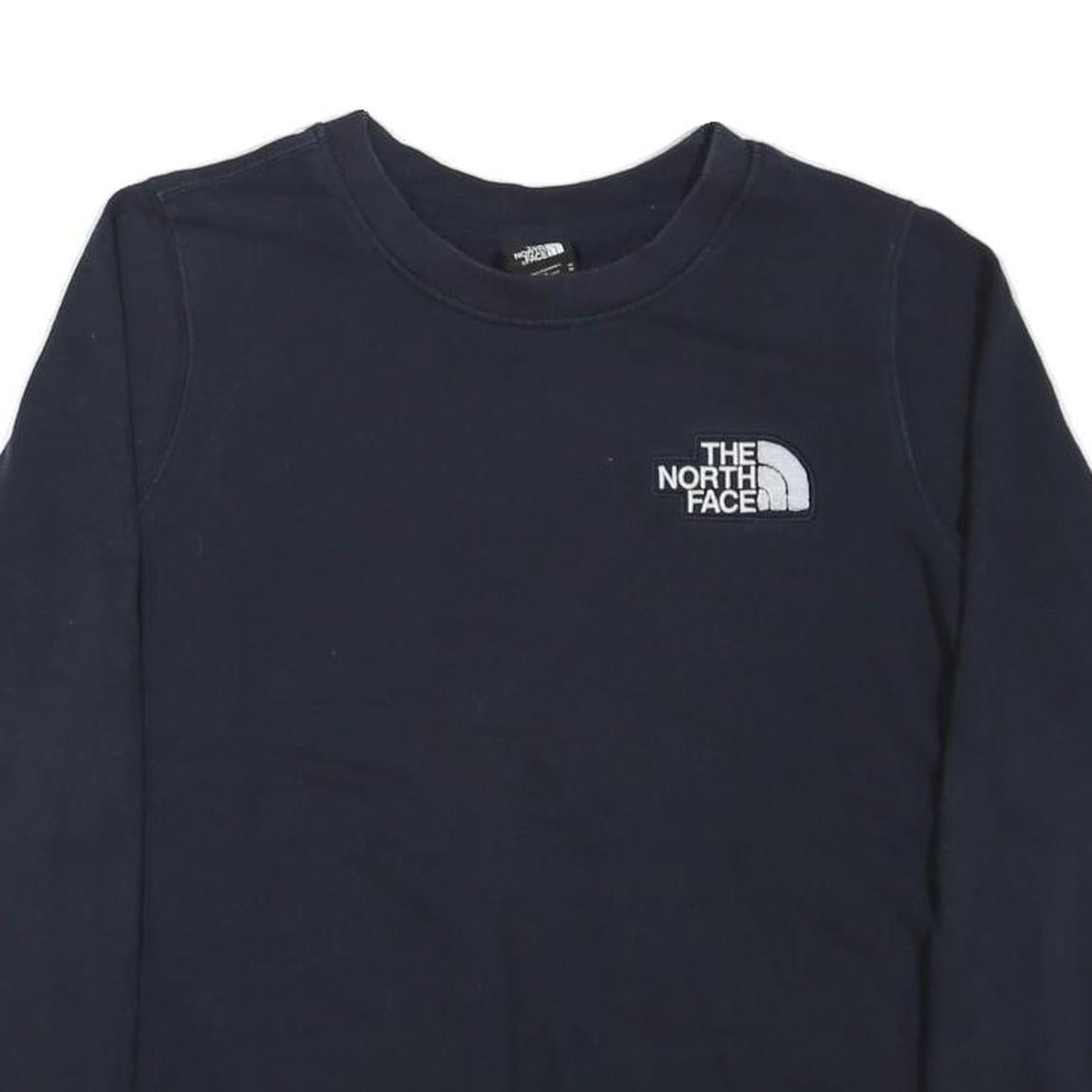 THE NORTH FACE Womens Navy Blue Crew Neck M Sweatshirt Cotton Blend Pullover