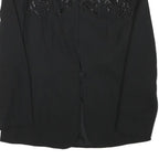 EPISODE Womens Black Wool Blend Embellished Button Jacket UK 10 Classic Fit