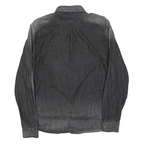 DIESEL Mens Black Denim Shirt M Long Sleeve Button Casual Cotton Shirt