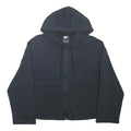 NIKE Womens Black Full Zip Hoodie M Lightweight Cotton Blend Casual Sportswear