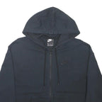 NIKE Womens Black Full Zip Hoodie M Lightweight Cotton Blend Casual Sportswear
