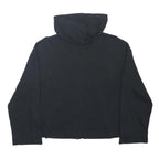 NIKE Womens Black Full Zip Hoodie M Lightweight Cotton Blend Casual Sportswear