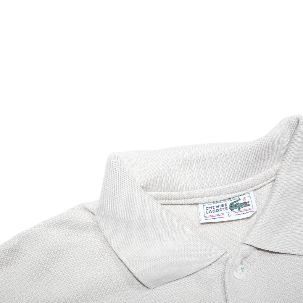 LACOSTE Mens Beige Polo Shirt Short Sleeve Button Cotton Blend L Classic