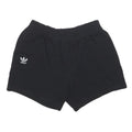 ADIDAS Womens Shorts Black Casual Plain S W24 Logo Cotton Blend Comfortable