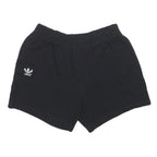 ADIDAS Womens Shorts Black Casual Plain S W24 Logo Cotton Blend Comfortable