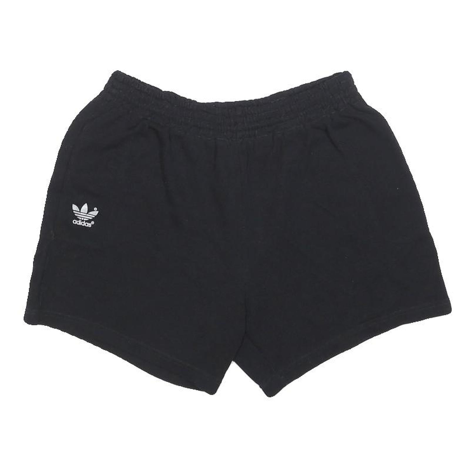 ADIDAS Womens Shorts Black Casual Plain S W24 Logo Cotton Blend Comfortable