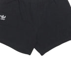ADIDAS Womens Shorts Black Casual Plain S W24 Logo Cotton Blend Comfortable