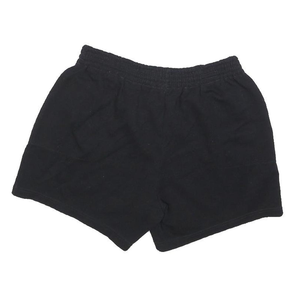 ADIDAS Womens Shorts Black Casual Plain S W24 Logo Cotton Blend Comfortable