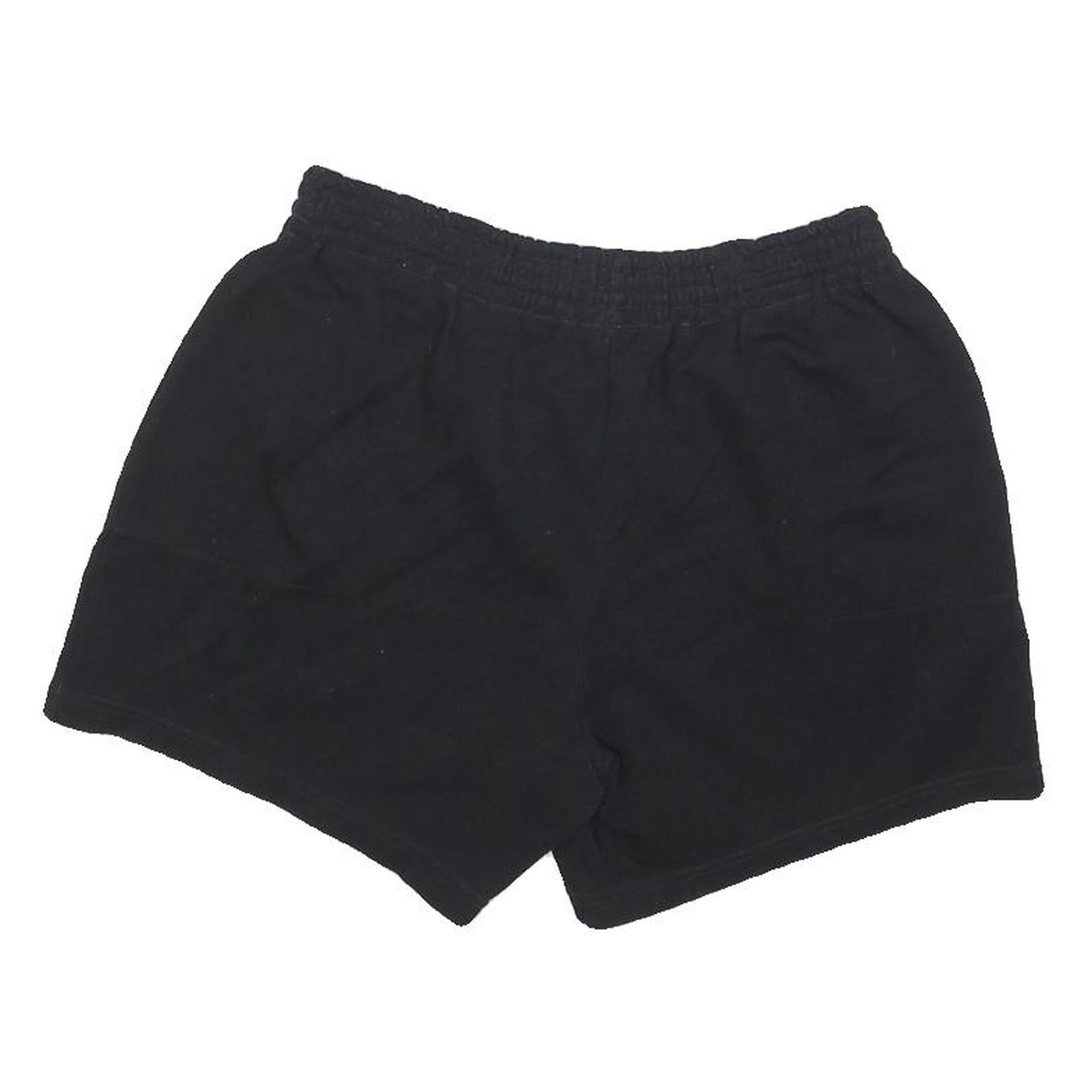 ADIDAS Womens Shorts Black Casual Plain S W24 Logo Cotton Blend Comfortable