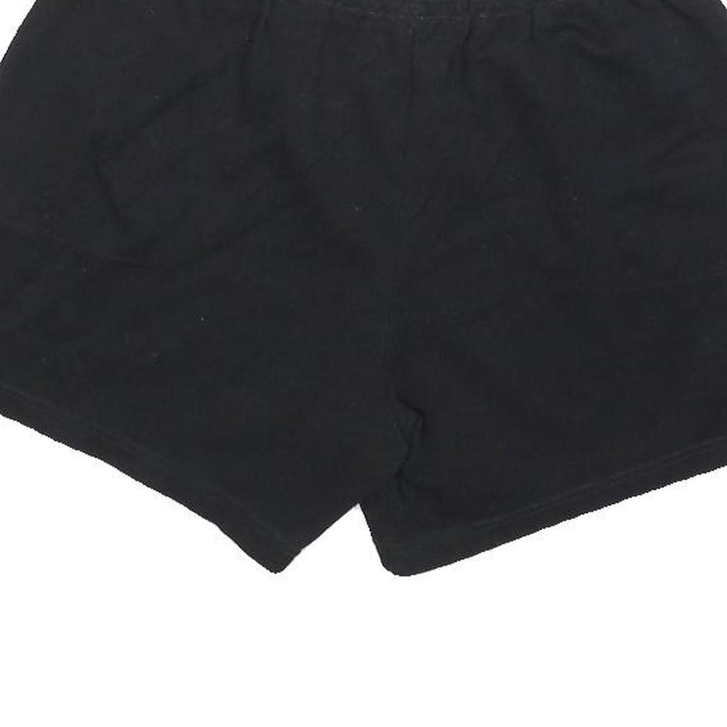 ADIDAS Womens Shorts Black Casual Plain S W24 Logo Cotton Blend Comfortable