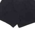 ADIDAS Womens Shorts Black Casual Plain S W24 Logo Cotton Blend Comfortable