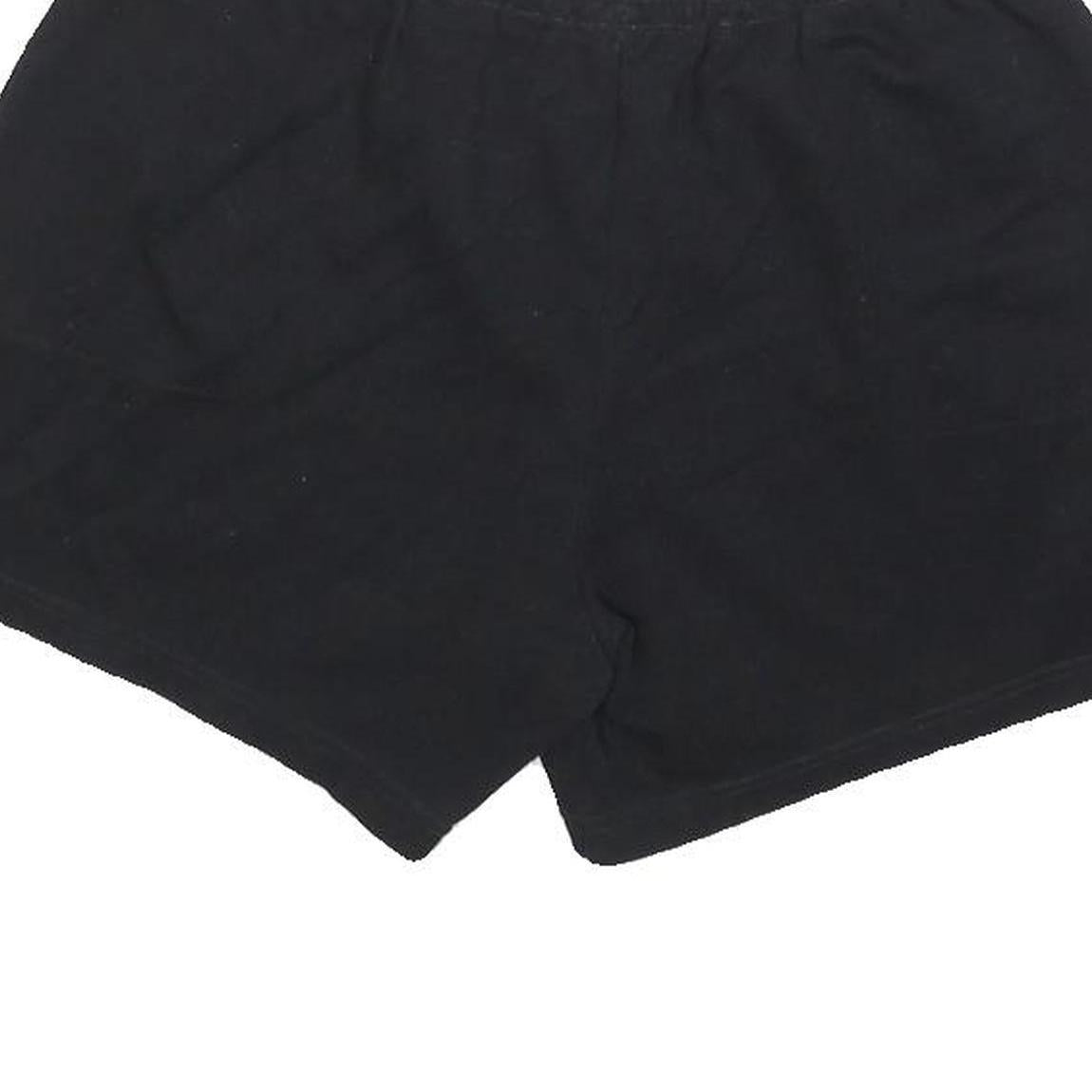 ADIDAS Womens Shorts Black Casual Plain S W24 Logo Cotton Blend Comfortable