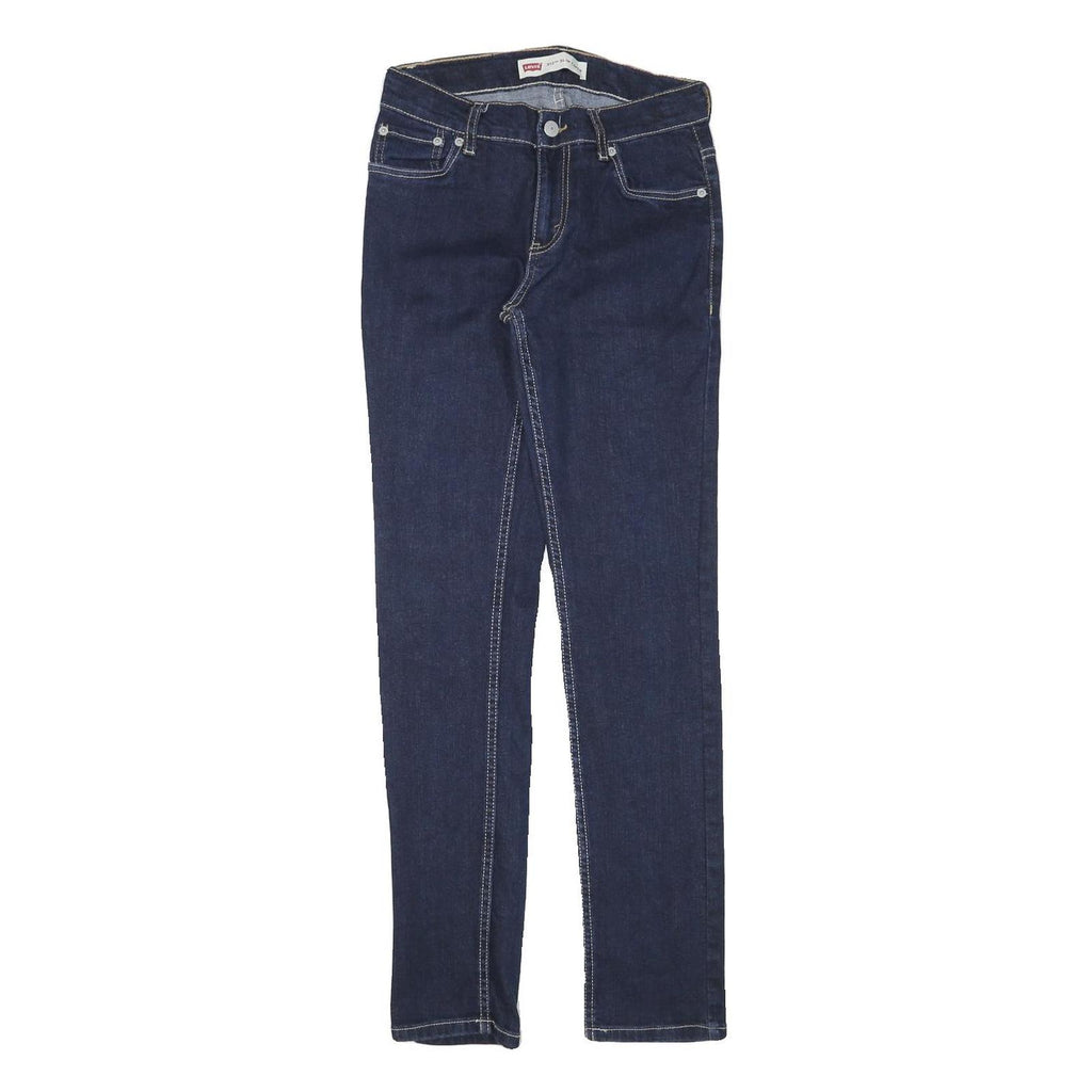LEVI'S Mens Jeans Blue Slim Skinny Denim Dark W25 L30 Classic Zip Cotton Blend