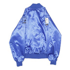 CLUB 21 Mens Blue Satin Button Jacket M Indiana Trail Riders Assn Badges