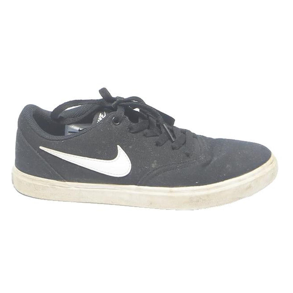 NIKE SB Check Solarsoft Mens Low Top Trainers Black White Synthetic UK 5.5