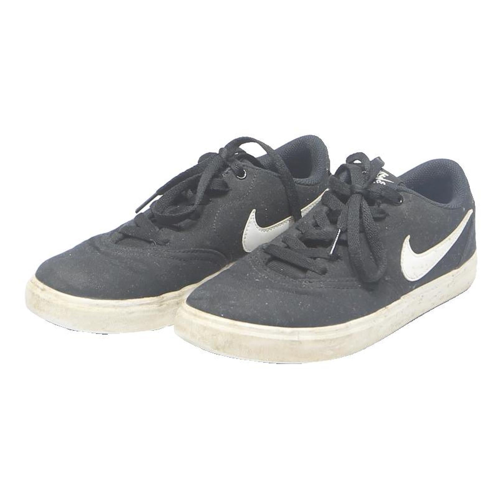 NIKE SB Check Solarsoft Mens Low Top Trainers Black White Synthetic UK 5.5