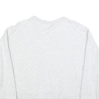 ADIDAS Womens White Crew Neck UK 16 Cotton Blend Sweatshirt Casual Sportswear