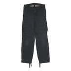 CARHARTT Mens Cotton Blend Black Regular Cargo Trousers W30 L29 Workwear